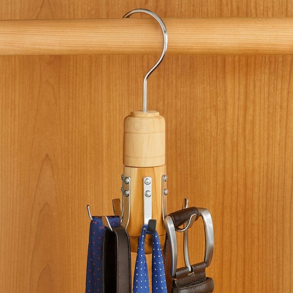 Závěsný dřevěný věšák na kravaty a opasky The Dandy – Premier Housewares