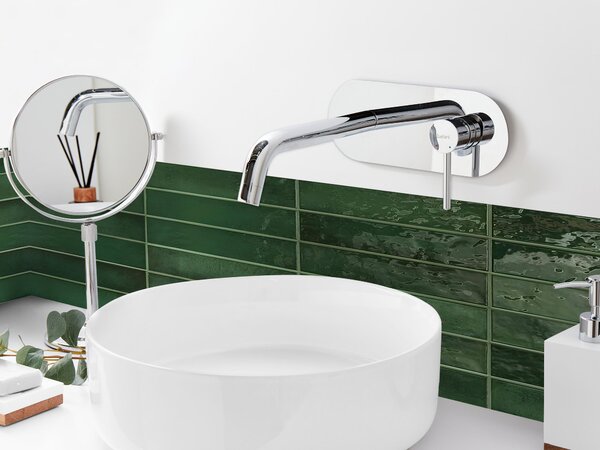 Nástěnná umyvadlová baterie GUAIBA Mosaz Stříbrná