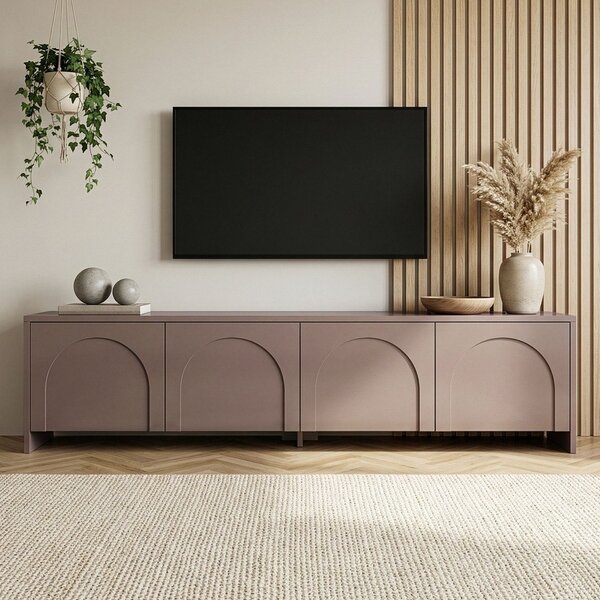 Taupe TV stolek 180x45x32 cm Aurelia – Kalune Design