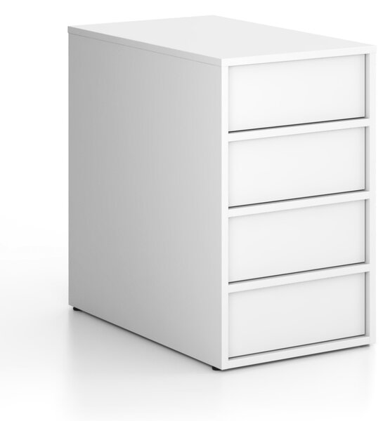 Kancelářský přístavný kontejner FRAME, 428 x 763 x 721 mm, bílá