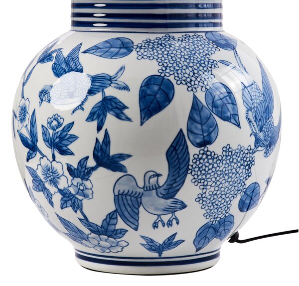 Stolní lampa ARUNCA Porcelán Bílá/Modrá