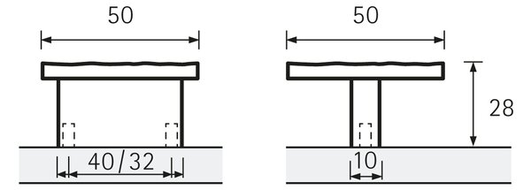 Hettich LONDA chrom lesklý 32 mm