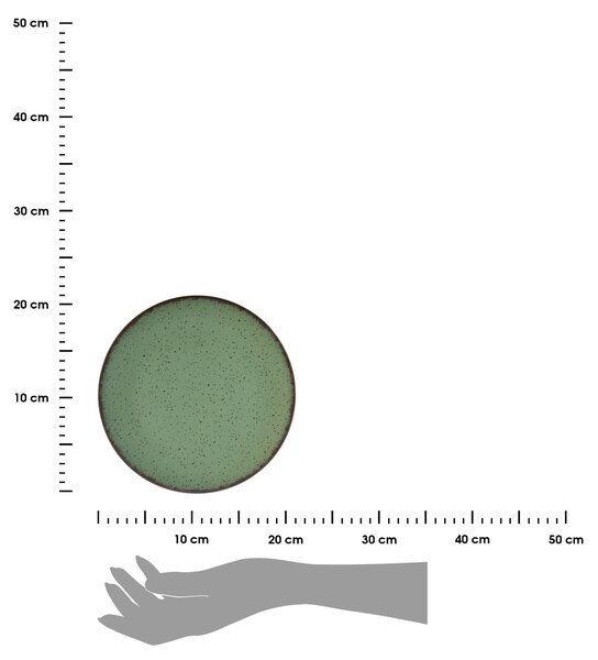 Estia Porcelánový dezertní talíř Terra 21 cm zelený