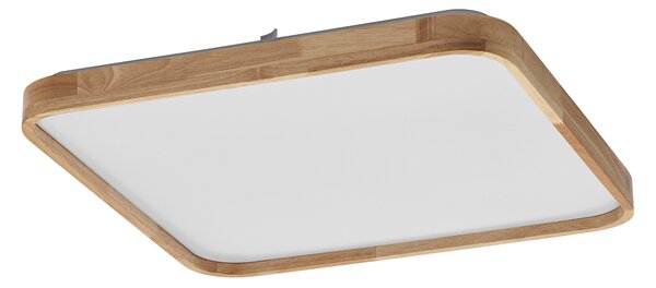 Dřevěné LED stropní svítidlo 495x495 mm ORBIS, teplá bílá OSRAM