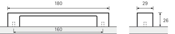 Hettich SOLDA chrom lesklý 180 mm