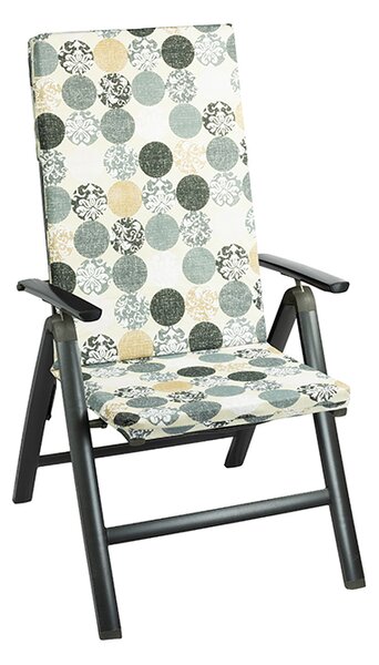 BELLATEX Sedák na zahradní židli Šedá, Bílá 47x115 cm