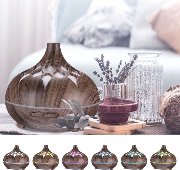 Aroma difuzer Palm šedé dřevo 500ml SIXTOL
