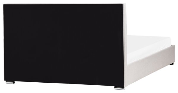 Postel s úložným prostorem Tkanina ROUEN 180 x 200 cm Světle béžová