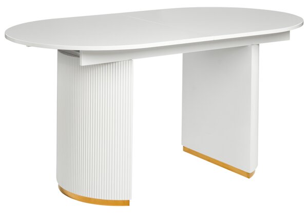 Rozkládací jídelní stůl DULVERTON Bílá 160/200 cm 90 cm
