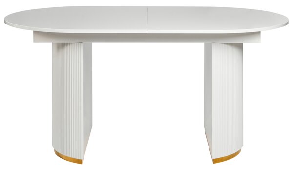 Rozkládací jídelní stůl DULVERTON Bílá 160/200 cm 90 cm