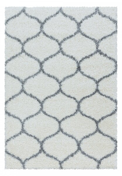 Moderní kusový koberec Salsa Shaggy 3201 cream | Bílá Typ: 80x250 cm