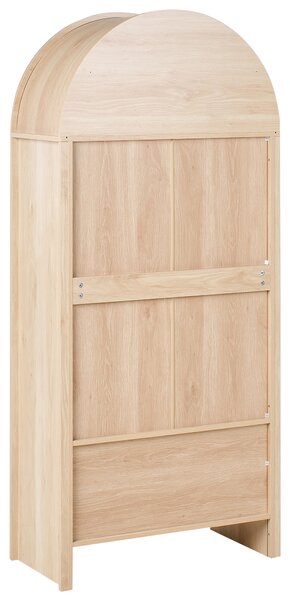 Skleněná vitrína GLENWOOD 79 cm Světle hnědá