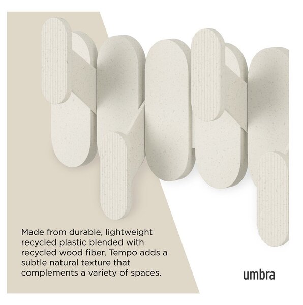 Béžový ocelový nástěnný věšák 16 cm Tempo – Umbra