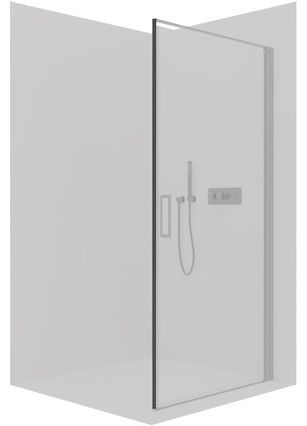 CERANO - Stěnový profil pro instalaci do niky pro dveře a zástěny Porte L/P - černá matná - 190 cm
