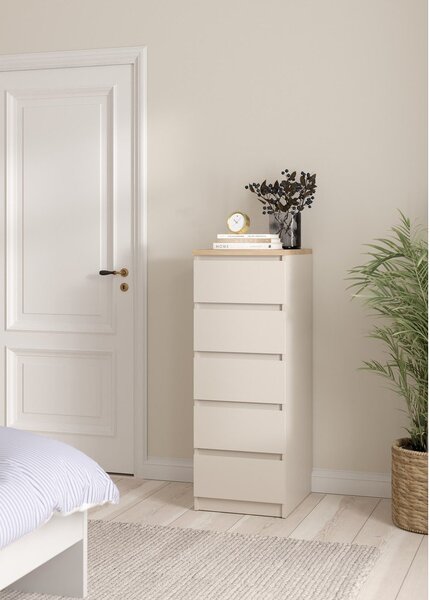 Krémová komoda 40x111x50 cm Naia – Tvilum