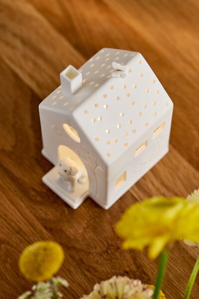 Porcelánový svícen Dog
