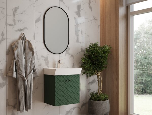 Lavedo Tessera Green 50 koupelnová skříňka s umyvadlem
