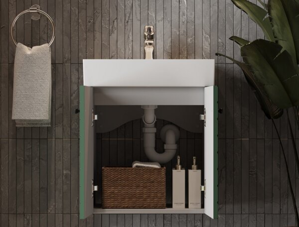 Lavedo Tessera Green 50 koupelnová skříňka s umyvadlem