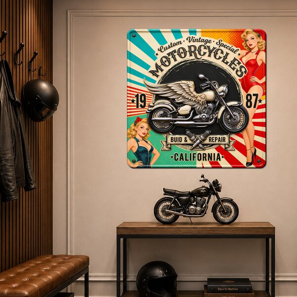 DUBLEZ | Americký retro obraz - California Motorcycles