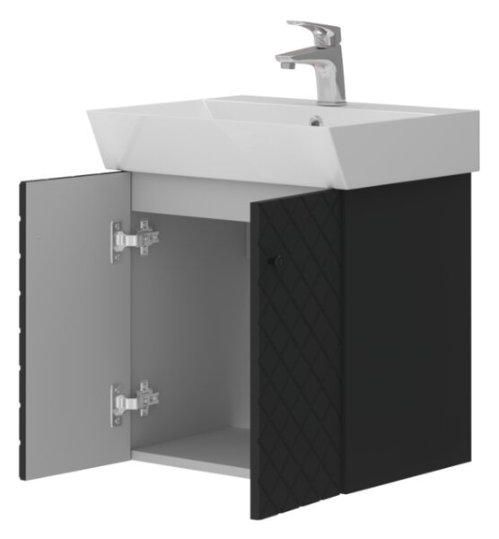 Lavedo Tessera Black 50 koupelnová skříňka s umyvadlem