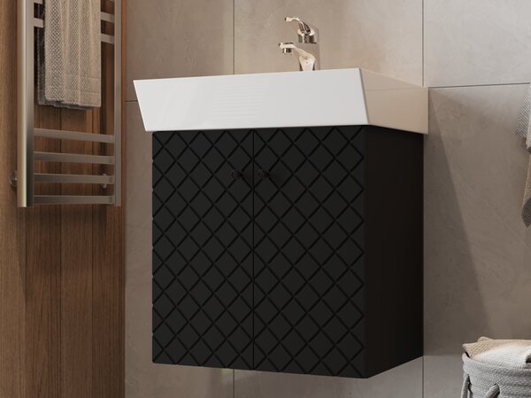 Lavedo Tessera Black 50 koupelnová skříňka s umyvadlem