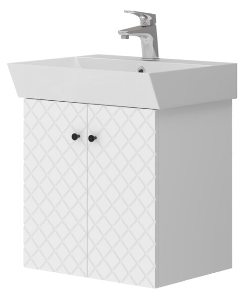 Lavedo Tessera White 50 koupelnová skříňka s umyvadlem