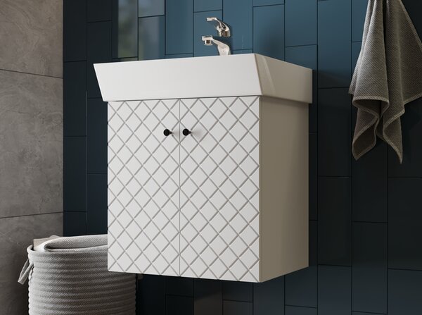 Lavedo Tessera White 50 koupelnová skříňka s umyvadlem