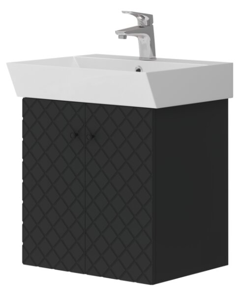 Lavedo Tessera Black 50 koupelnová skříňka s umyvadlem