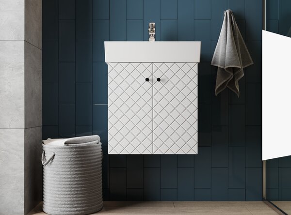 Lavedo Tessera White 50 koupelnová skříňka s umyvadlem