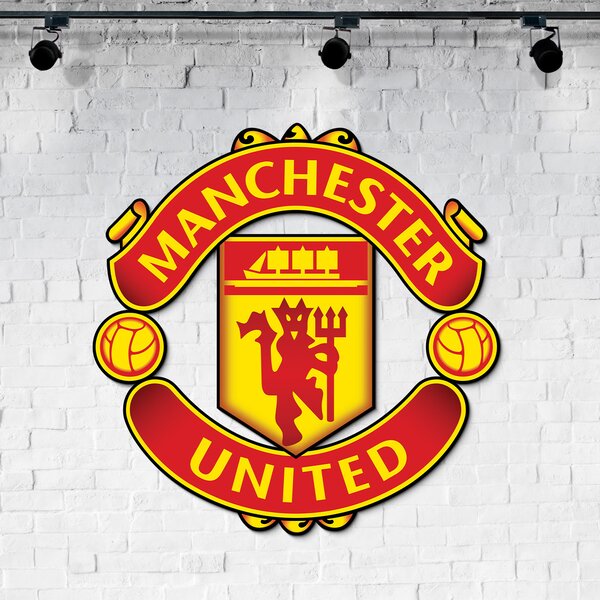 DUBLEZ | Barevný dřevěný obraz - Manchester United