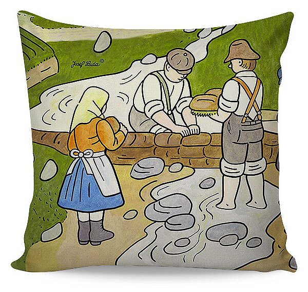 Povlečení Stavíme hráz Bavlna deluxe digitál 1x 140/200, 1x 70/90