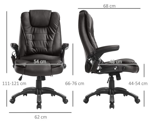 HOMCOM Kancelářské křeslo s masáží imitace kůže černá