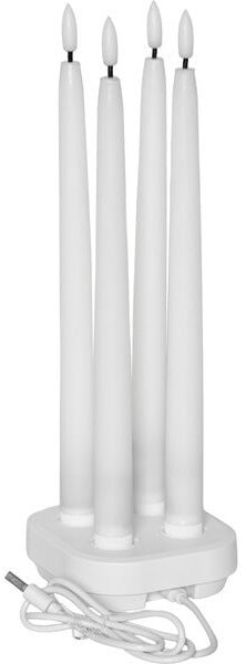 Dobíjecí LED svíčky Flamme – set 4 ks + dobíjecí stanice