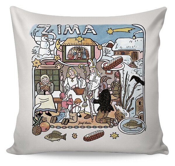 Povlečení Zeměklíč - Zima Bavlna deluxe digitál 1x 140/200, 1x 70/90