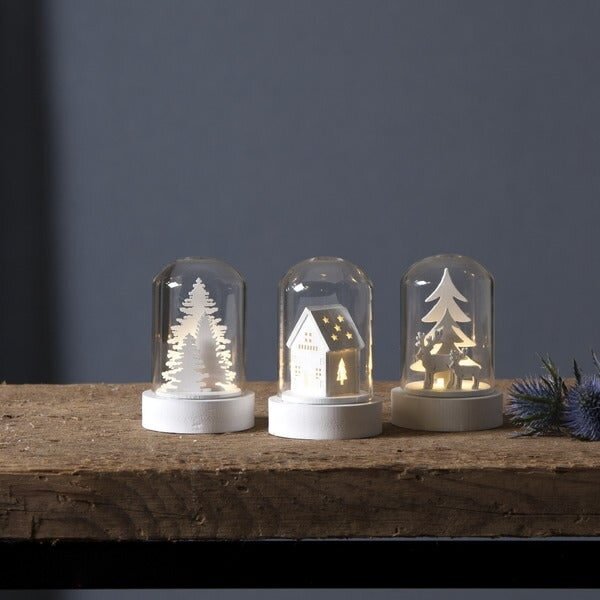 Svítící LED dekorace Kupol – set 3 ks
