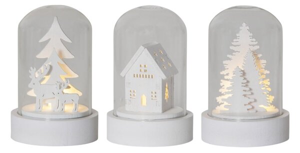 Svítící LED dekorace Kupol – set 3 ks