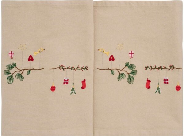 Běhoun na stůl s výšivkou Branch Christmas Ornaments 30 × 160 cm