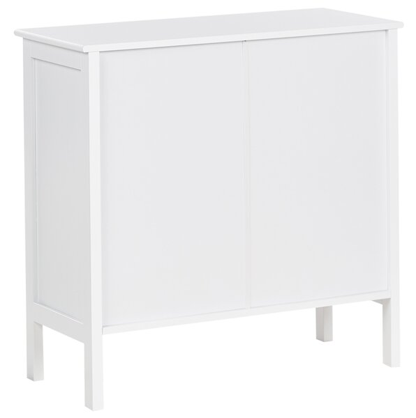 Prosklená komoda MIRAM 80 cm Bílá