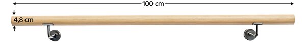 KONDELA Madlo/zábradlí, masivní dřevo, přírodní, 100 cm, MANEL TYP 1