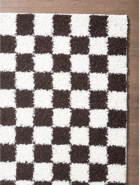 Hnědý/krémový koberec 80x150 cm Grida – ESTE