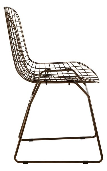 Kovová jídelní židle v bronzové barvě District – Premier Housewares