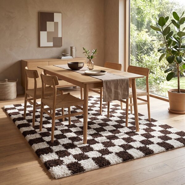 Hnědý/krémový koberec 80x150 cm Grida – ESTE