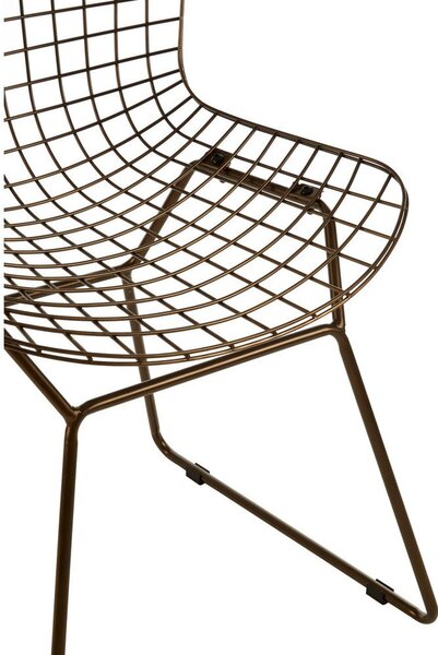 Kovová jídelní židle v bronzové barvě District – Premier Housewares