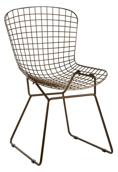 Kovová jídelní židle v bronzové barvě District – Premier Housewares