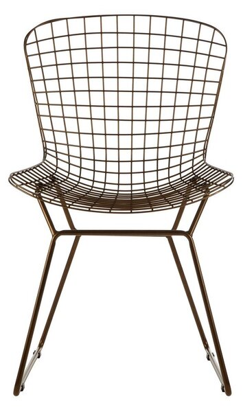 Kovová jídelní židle v bronzové barvě District – Premier Housewares