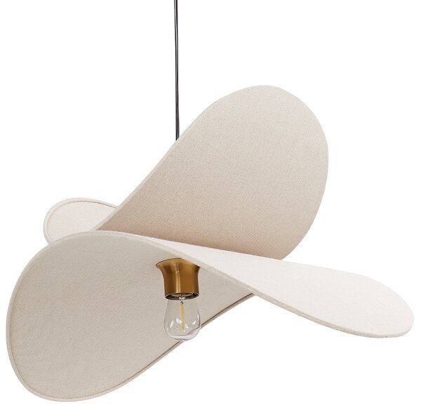 Závěsná lampa MASCOTA Len Béžová