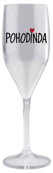 POHODINDA - čirá nerozbitná prosecco sklenička 150 ml