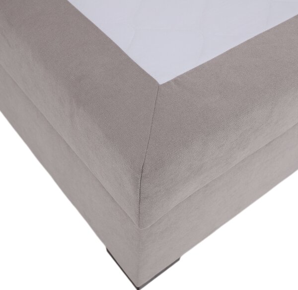 KONDELA Boxspringová pocketová postel, 180x200, šedohnědá Taupe, APRIL