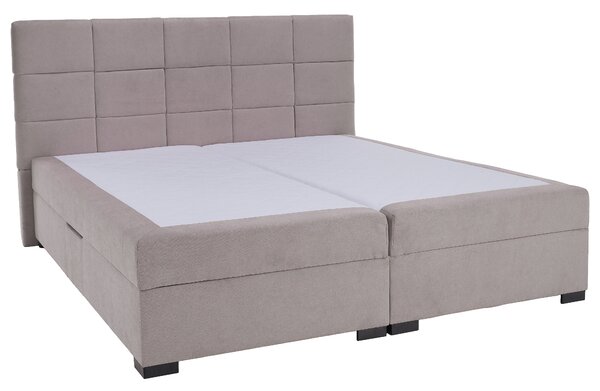 KONDELA Boxspringová pocketová postel, 180x200, šedohnědá Taupe, APRIL