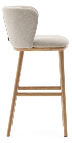 Béžová barová židle (výška sedáku 75,5 cm) Ciselia – Kave Home